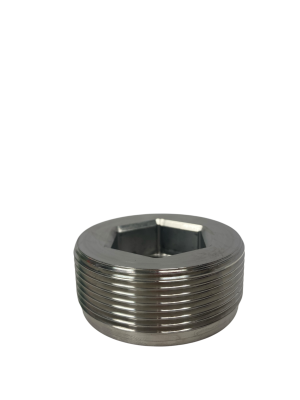 Front view of the P-028 Drain Plug 2 for Reamer 01, a durable and precisely engineered HDD component.